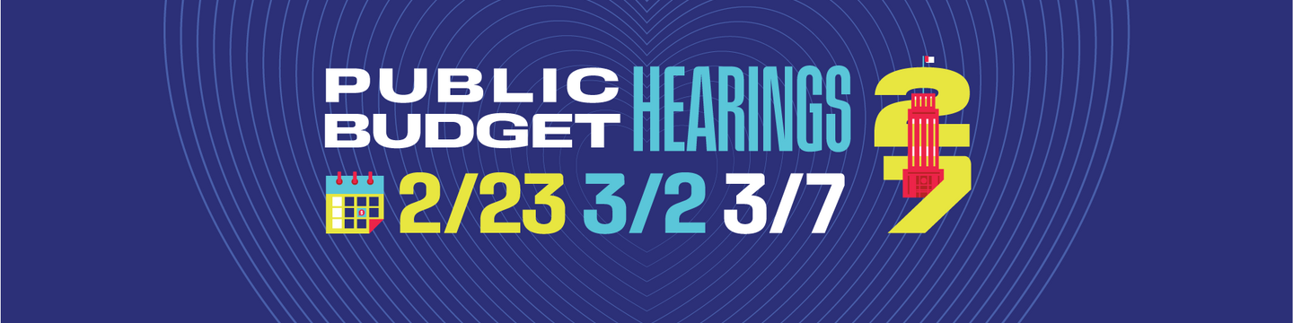 Public Budget Hearings: 2/23, 3/2, 3/7