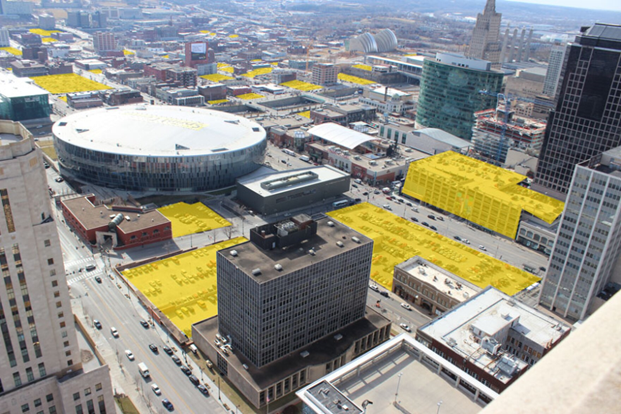 Parking lots in the downtown core